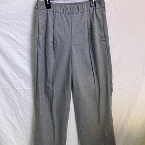 NWT Ann Taylor Flannel Wide Leg Pull On Pant in Gray
